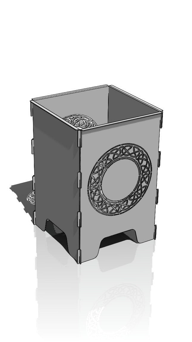 "FireCube" – Feuerkorb mit "Nordic Circle" Design