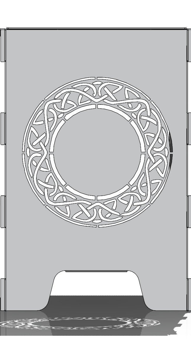 "FireCube" – Feuerkorb mit "Nordic Circle" Design