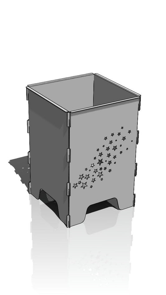 "FireCube" – Feuerkorb mit "Sterne" Design
