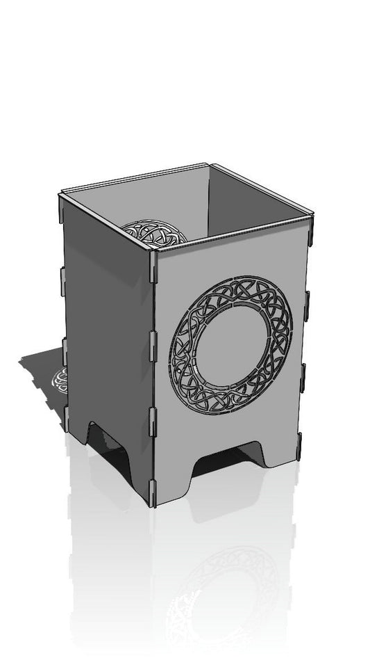 "FireCube" – Feuerkorb mit "Nordic Circle" Design
