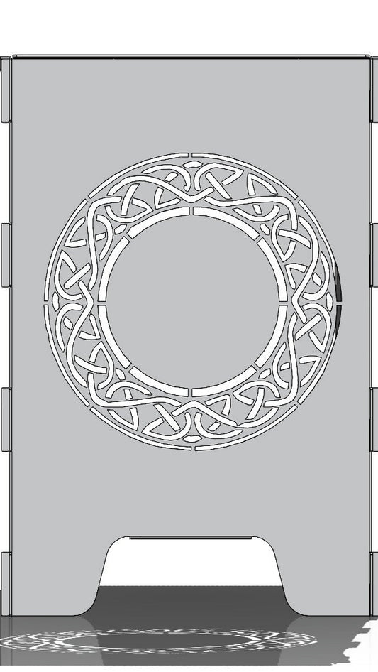 "FireCube" – Feuerkorb mit "Nordic Circle" Design